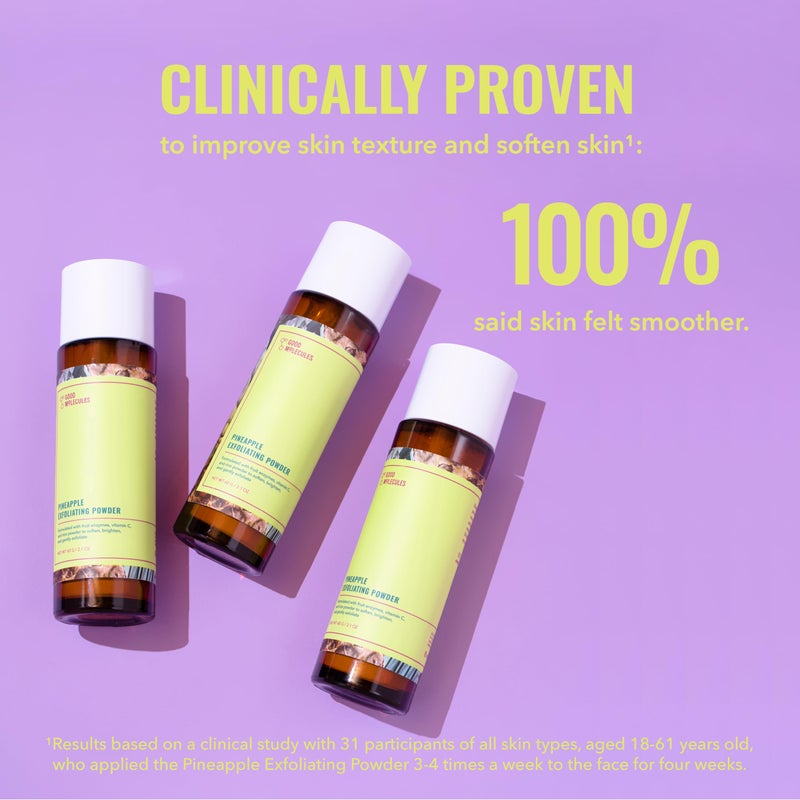 Good Molecules Pineapple Exfoliating Powder - Exfoliating Face Scrub with Natural Enzymes, Gentle Alcohol-Free Facial Cleanser, Skin Care for Face - Image 4